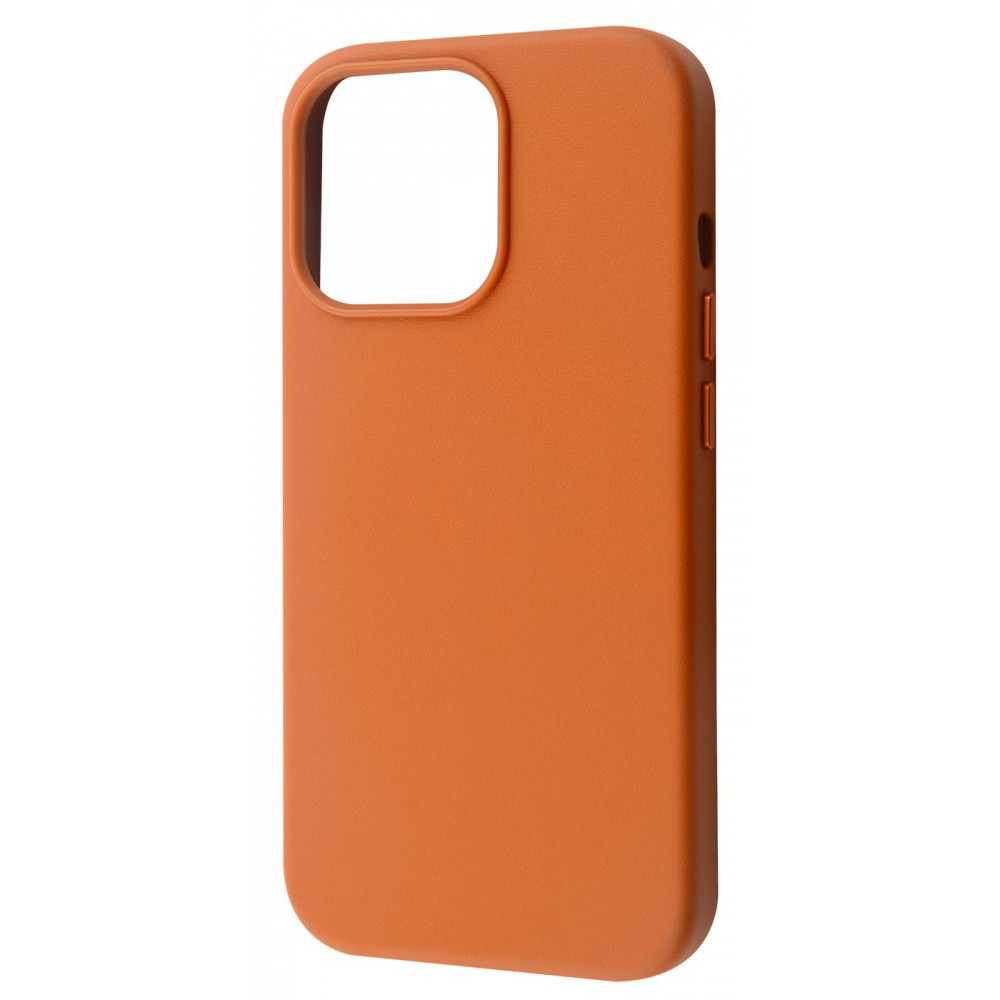 Фото чехла WAVE Premium Leather Edition Case with MagSafe iPhone 13 Pro orange Оранжевый