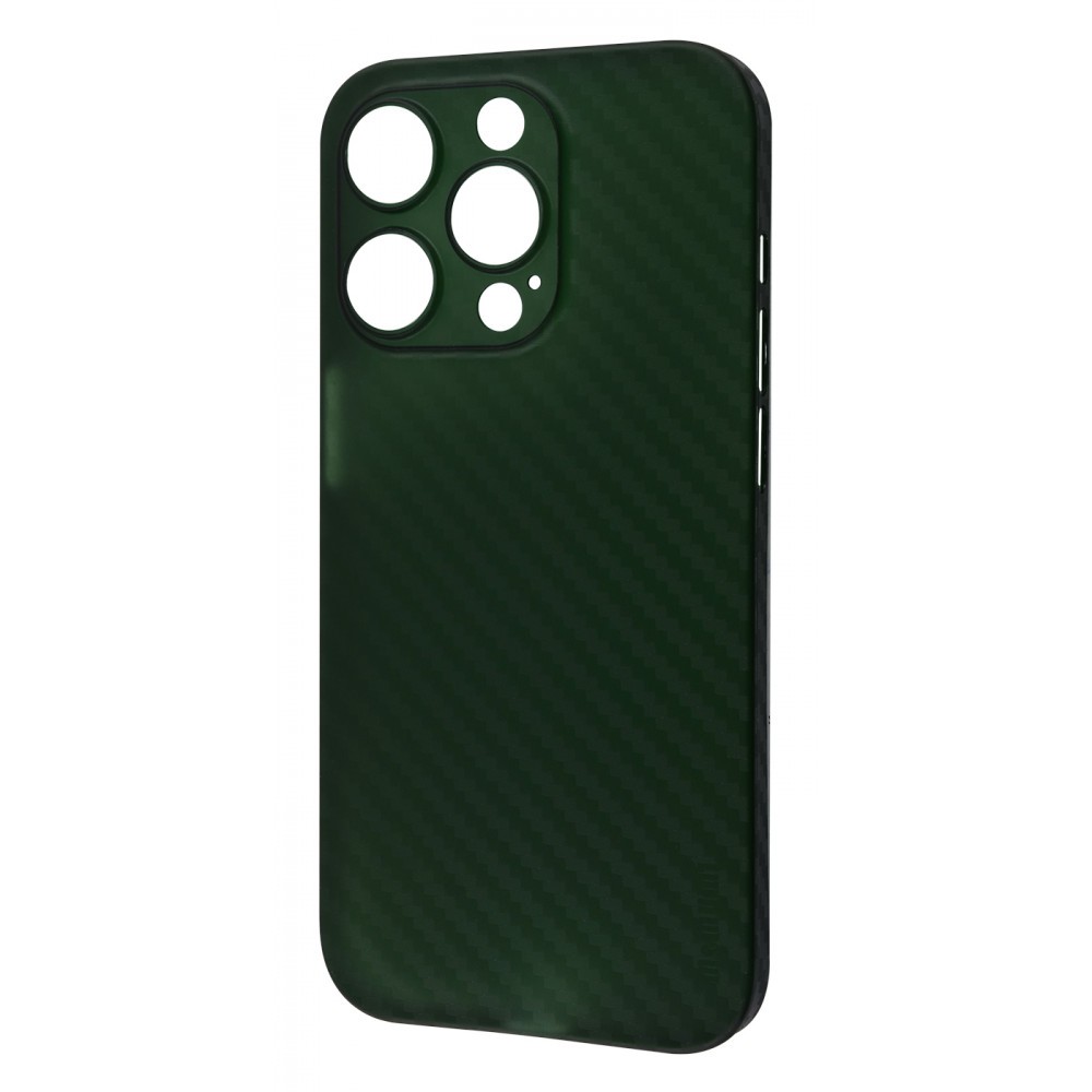 Фото чехла Memumi Slim Carbon Series Case (PC) iPhone 14 Pro green Зеленый