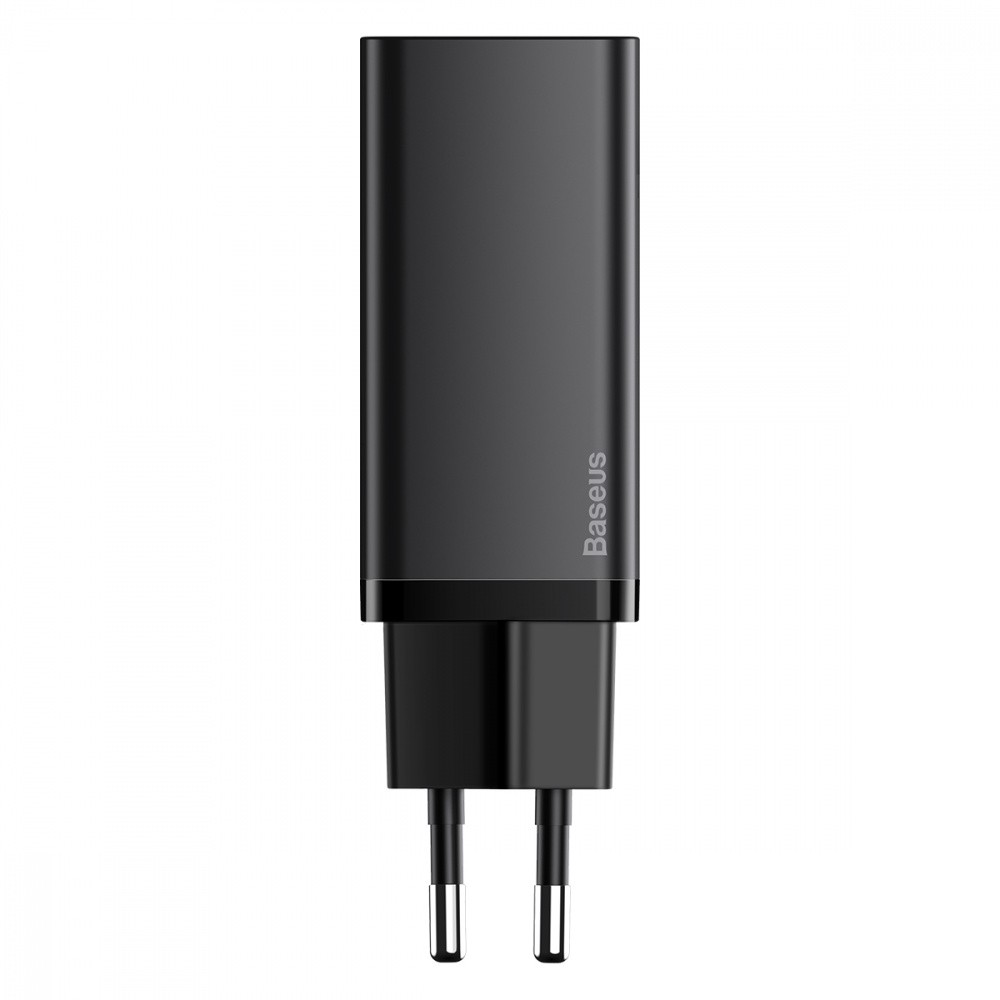Фотография Network Charger Baseus GaN2 Lite Quick Charger 65W (1 Type-C + 1 USB) black