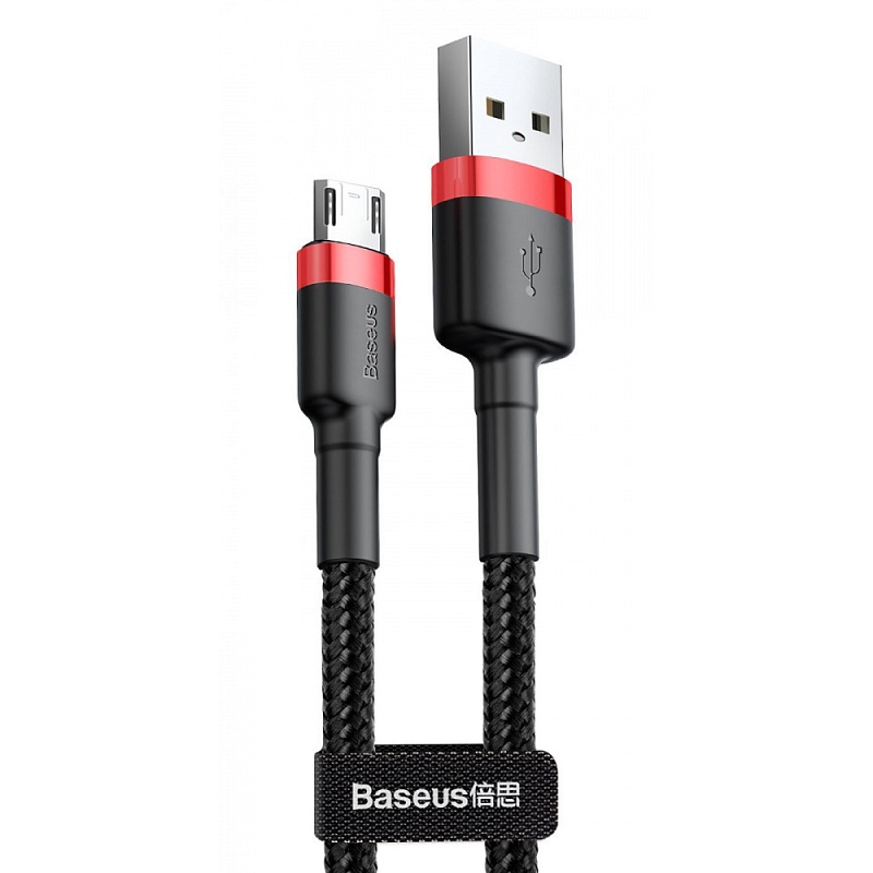 Фотографія Кабель Baseus Cafule Micro USB 2.4A (1m) red/black