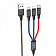 Кабель Hoco X76 Super charging 3-in-1 (Lightning+Micro USB+Type-C) (1m) black/red/blue Кабель Hoco X76 Super charging 3-in-1 (Lightning+Micro USB+Type-C) (1m) black/red/blue