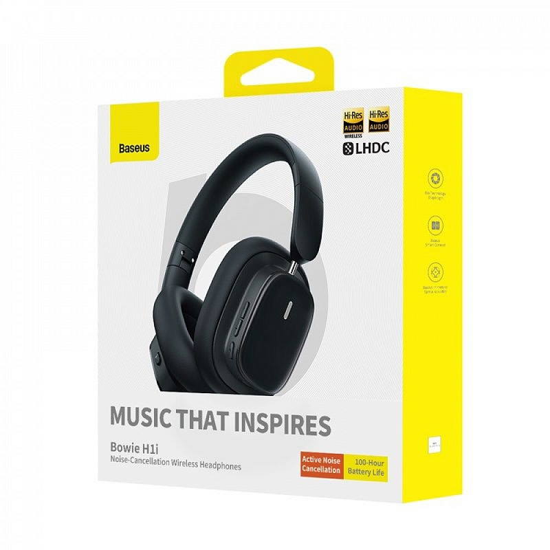 Wireless Headphones Baseus Bowie H1i з шумопоглинанням white