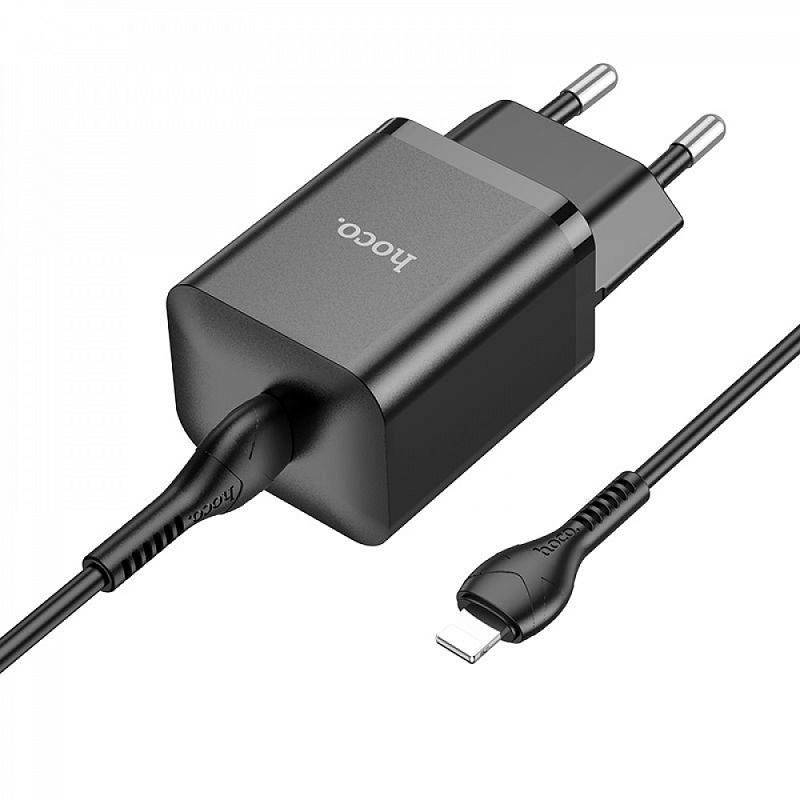 Network Charger Hoco N27 Innovative 20W (1 Type-C) + Кабель Type-C to Lightning white