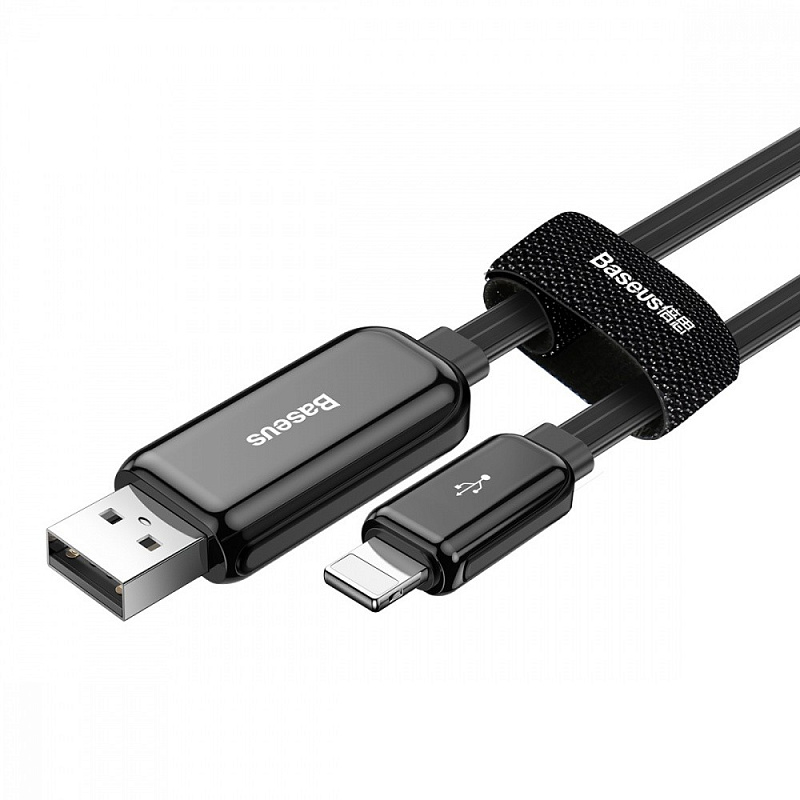 Фотографія Кабель Baseus Glowing Data Lightning (1m) black