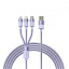 Кабель Baseus StarSpeed One-for-three Fast Charging USB (Micro USB+Lightning+Type-C) 3.5A (1.2m) purple Кабель Baseus StarSpeed One-for-three Fast Charging USB (Micro USB+Lightning+Type-C) 3.5A (1.2m) purple