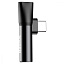 Adapter AUX Baseus L41 Type-C to Type-C + 3.5mm black Adapter AUX Baseus L41 Type-C to Type-C + 3.5mm black