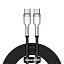Кабель Baseus Cafule Metal Type-C to Type-C 100W (2m) black Кабель Baseus Cafule Metal Type-C to Type-C 100W (2m) black