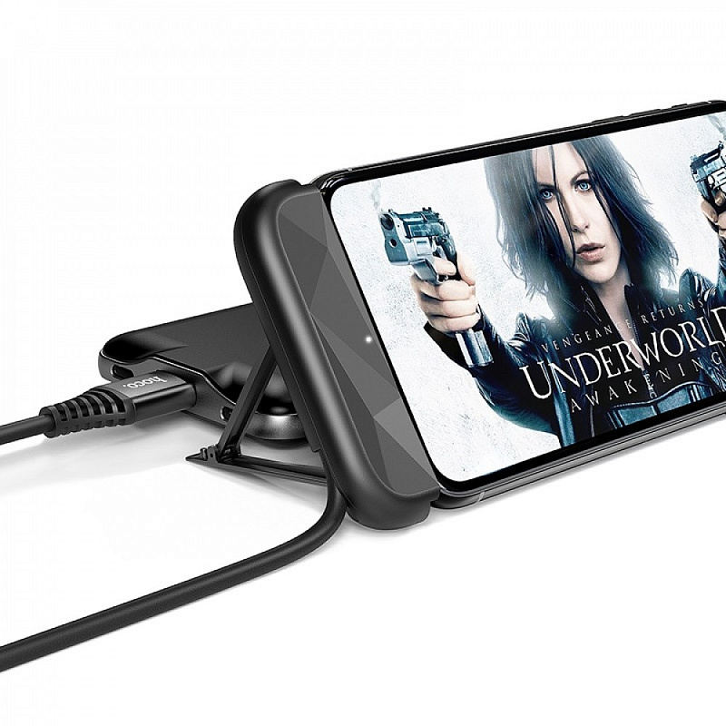 Кабель Hoco U66 Bracket Lightning (1.2m) black