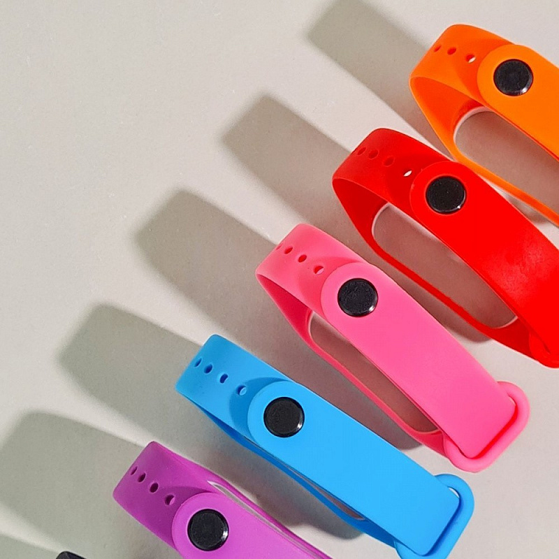 Strap Silicone Line Xiaomi Mi Band 6 pink/white