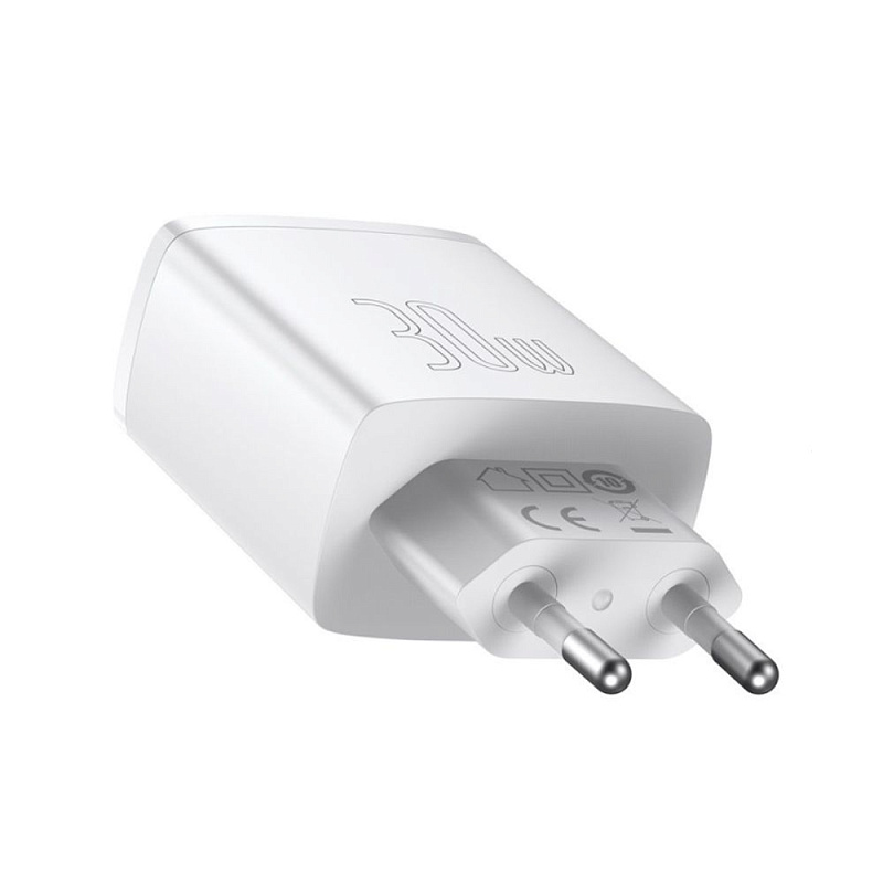 Network Charger Baseus Compact Quick Charger 30W QC+ PD (1Type-C + 2USB) black