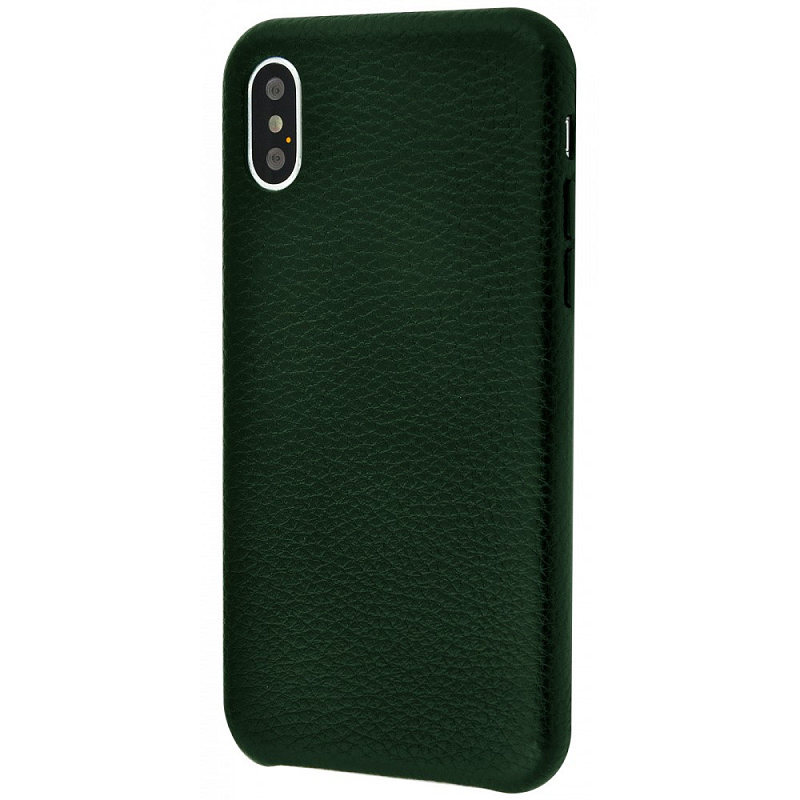 Фото чохла Natural Leather Grainy iPhone Xs Max forest green