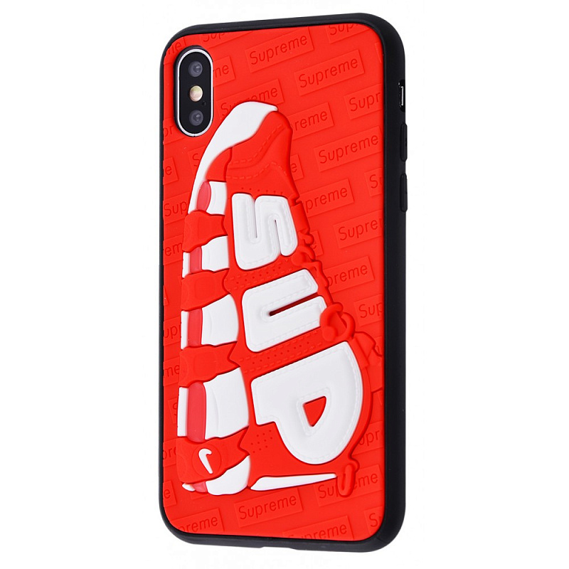 Фото чохла Sneakers Brand Case (TPU) iPhone X/Xs sup red/white