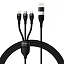 Кабель Baseus Flash Series 2 Two-for-three USB+Type-C (Micro USB+Lightning+Type-C) 100W (1.2m) black Кабель Baseus Flash Series 2 Two-for-three USB+Type-C (Micro USB+Lightning+Type-C) 100W (1.2m) black