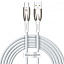 Кабель Baseus Glimmer Series Fast Charging Type-C 100W (2m) white Кабель Baseus Glimmer Series Fast Charging Type-C 100W (2m) white