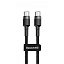 Кабель Baseus Cafule Type-C to Type-C PD 2.0 60W (1m) gray/black Кабель Baseus Cafule Type-C to Type-C PD 2.0 60W (1m) gray/black