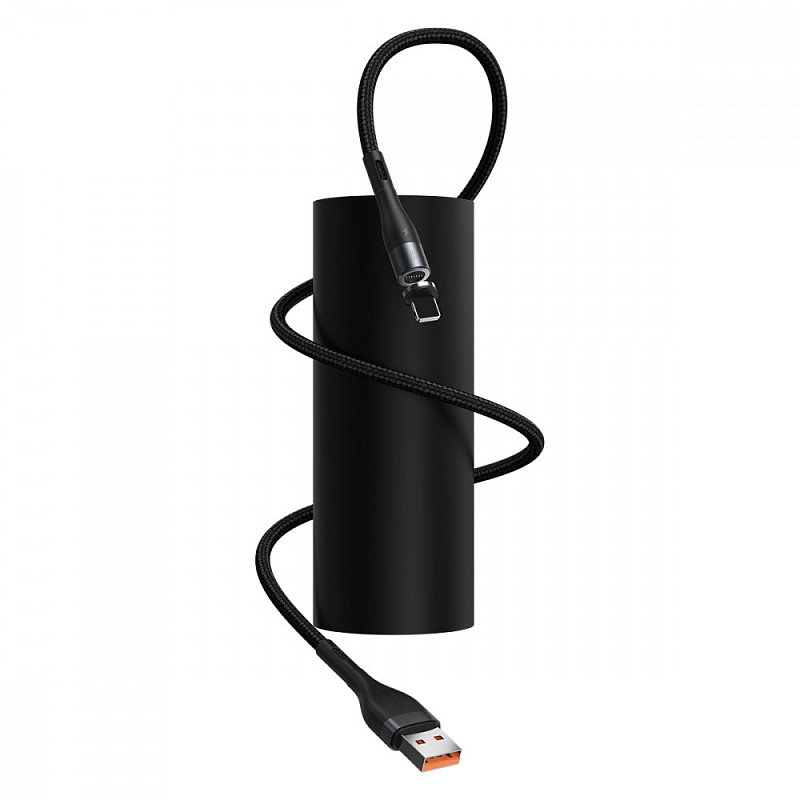 Кабель Baseus Zinc Magnetic Safe Fast Lightning 2.4A (1m) black/gray
