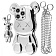 Teddy Bear Case with Strap iPhone 14 Pro silver Teddy Bear Case with Strap iPhone 14 Pro silver