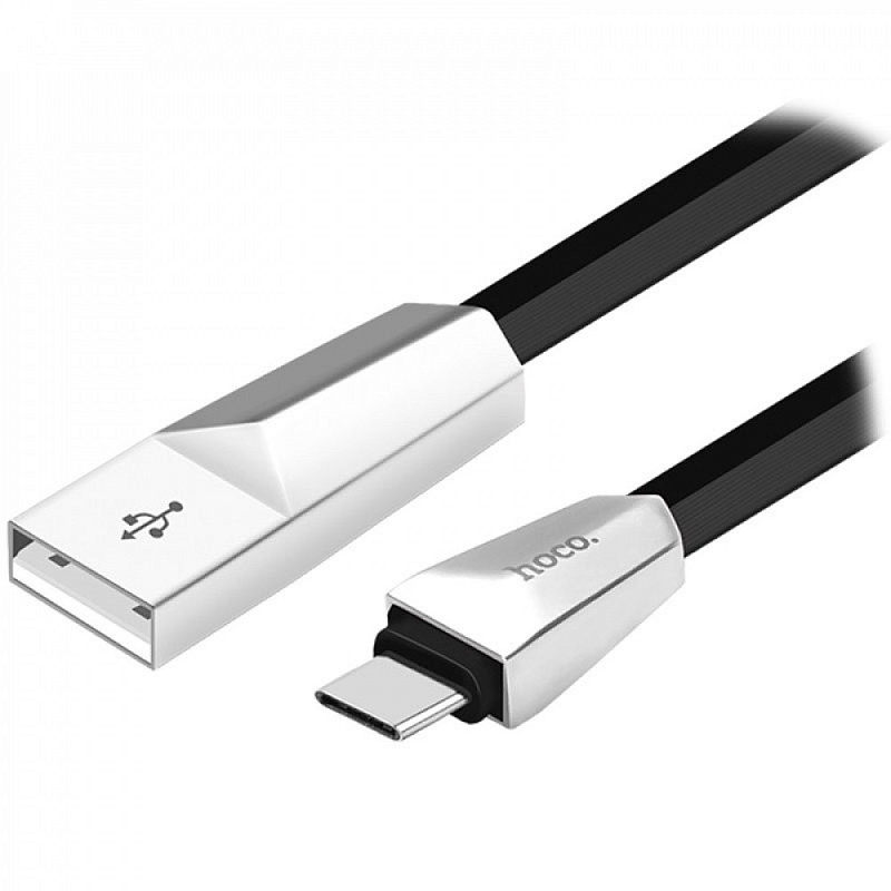 Фотографія Кабель Hoco X4 Zinc Alloy Rhombic Type-C (1.2m) black