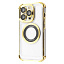 Glossy Case with Magnetic Ring iPhone iPhone 14 Pro gold Glossy Case with Magnetic Ring iPhone iPhone 14 Pro gold