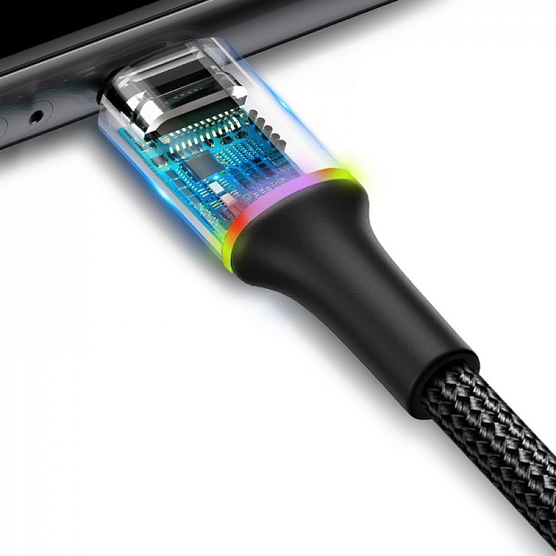Кабель Baseus Halo Data Lightning 2.4A (1m) black