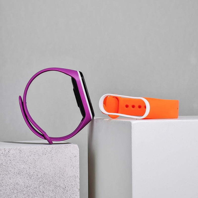 Strap Silicone Line Xiaomi Mi Band 6 pink/white