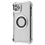 Glossy Case with Magnetic Ring iPhone iPhone 12 Pro Max silver Glossy Case with Magnetic Ring iPhone iPhone 12 Pro Max silver