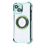 Glossy Case with Magnetic Ring iPhone iPhone 15 green Glossy Case with Magnetic Ring iPhone iPhone 15 green
