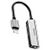Adapter Baseus 3-in-1 Lightning to Dual Lightning & 3.5 mm Female silver/black Adapter Baseus 3-in-1 Lightning to Dual Lightning & 3.5 mm Female silver/black