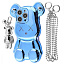 Teddy Bear Case with Strap iPhone 15 Pro sierra blue Teddy Bear Case with Strap iPhone 15 Pro sierra blue