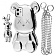 Teddy Bear Case with Strap iPhone 11 silver Teddy Bear Case with Strap iPhone 11 silver