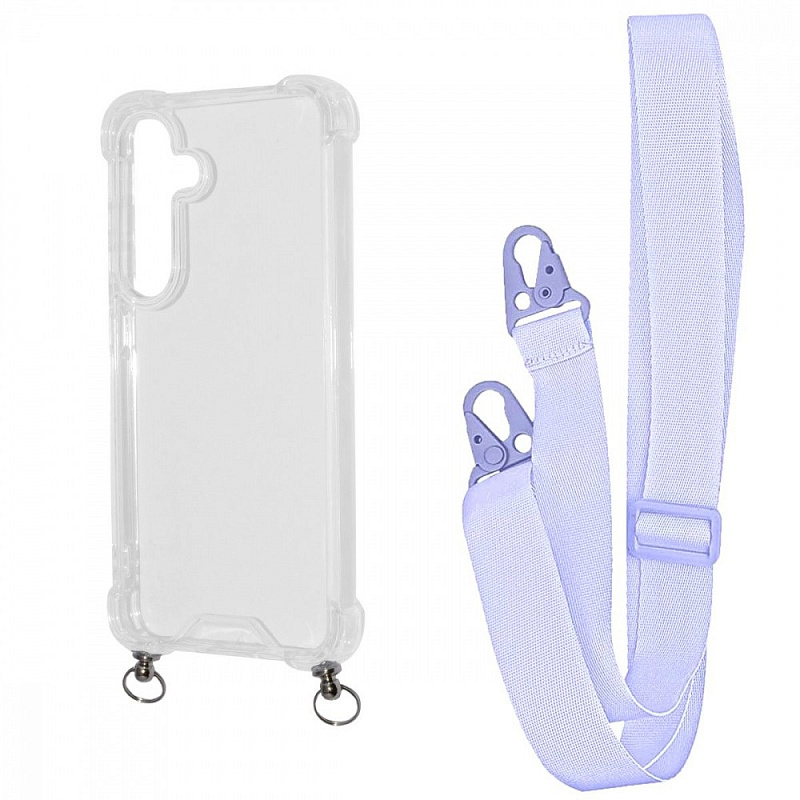 Фото чохла WAVE Clear Case with Strap Samsung Galaxy S24 light purple