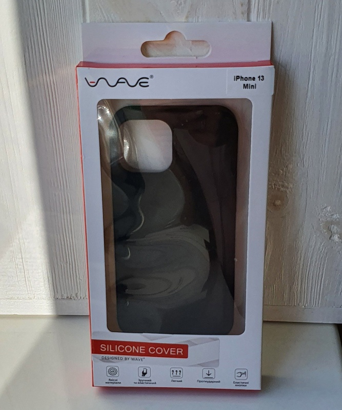 WAVE Full Silicone Cover iPhone 13 mini black