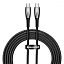 Кабель Baseus Glimmer Series Fast Charging Type-C to Type-C 100W (2m) black Кабель Baseus Glimmer Series Fast Charging Type-C to Type-C 100W (2m) black