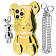 Teddy Bear Case with Strap iPhone 14 Pro Max gold Teddy Bear Case with Strap iPhone 14 Pro Max gold