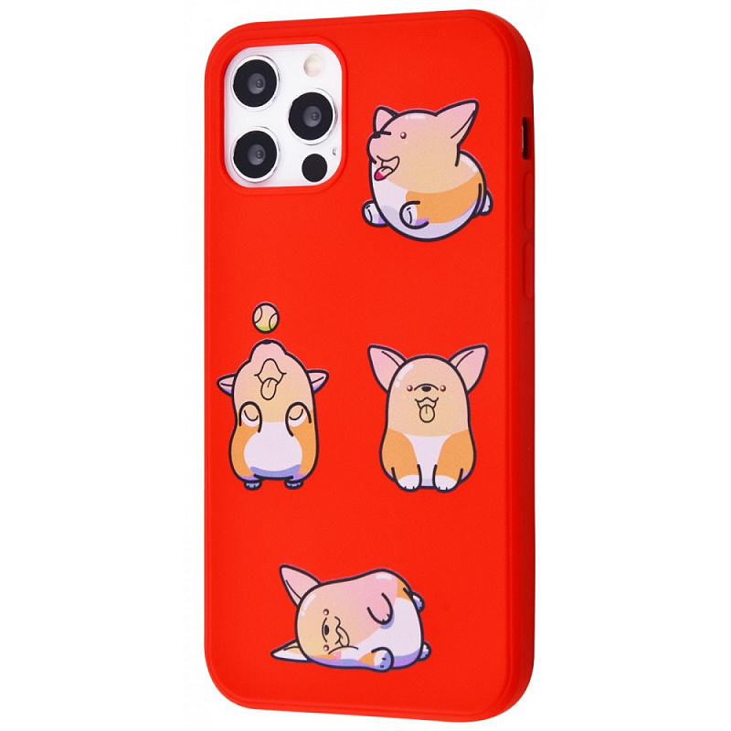 Фото чохла WAVE Fancy Case (TPU) iPhone 12/12 Pro playing corgi/red