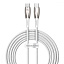 Кабель Baseus Glimmer Series Fast Charging Type-C to Type-C 100W (2m) white Кабель Baseus Glimmer Series Fast Charging Type-C to Type-C 100W (2m) white