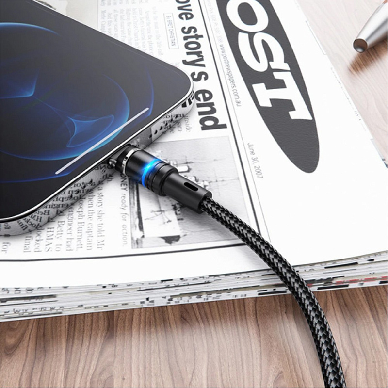Кабель Hoco U98 3in1 Sunway Multi-functional Lightning + Micro + Type-C red