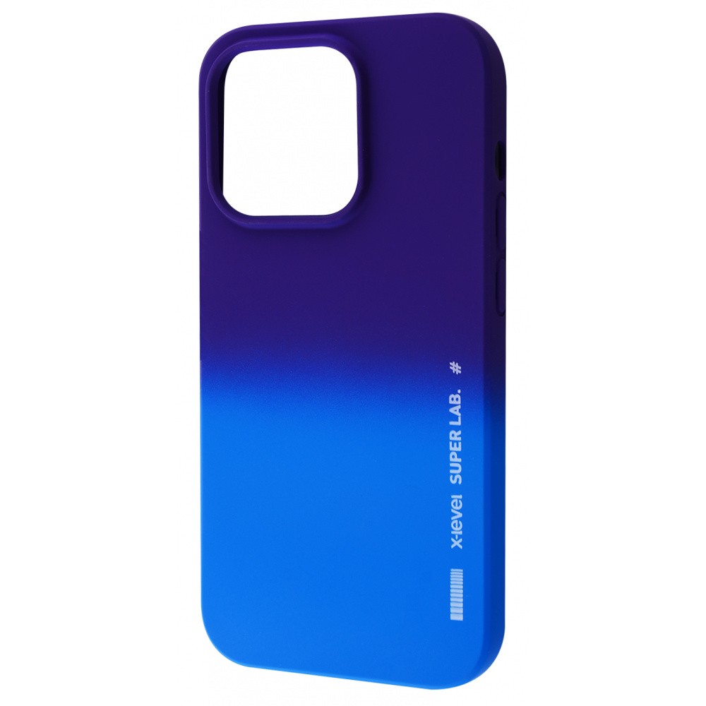 Фото чехла X-Level Rainbow (TPU) iPhone 14 Pro Max purple/blue Фиолетовый Голубой