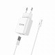 Network Charger Hoco C62A Charger + Кабель (Type-C) 2.1A 2USB white