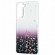 WAVE Confetti Case (TPU) Samsung Galaxy S21 Plus (G996) white/dark purple