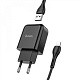 Network Charger Hoco N2 Vigour (1 USB) + Кабель Lightning black