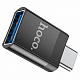 Adapter Hoco UA17 USB to Type-C black